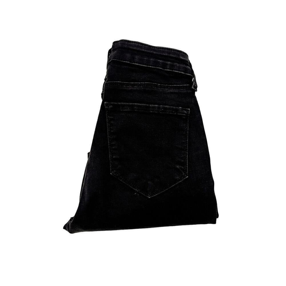 L'Agence Margot Skinny High Rise Destruction Zinc Denim Jeans Size 26